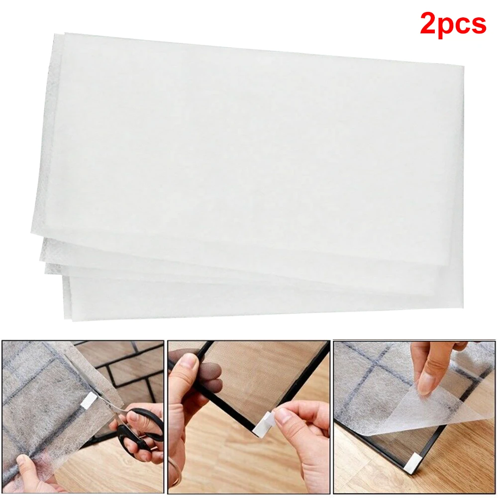 

2pcs/bag Replacement Net Home Air Condition Filter Adhesive Non-woven Anti-Dust Mesh Durable Cleaning Scalable Purifying Cloth