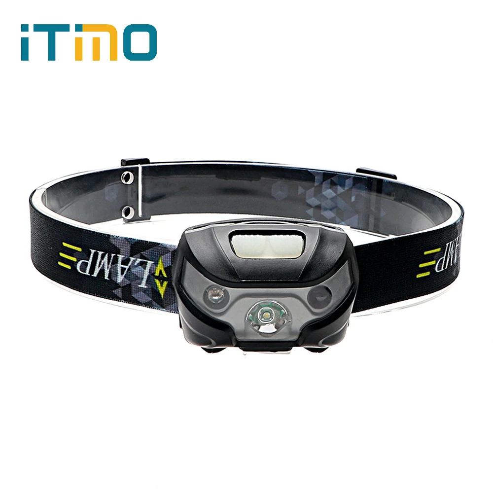 

ITimo 4 Modes Headlight Waterproof Lantern for Camping Hiking Hunting Night Fishing Motion Sensor Light LED Headlamps Flashlight