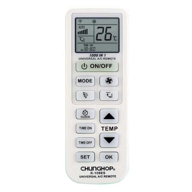 Special Price CHUNGHOP Universal A/C controller Air Conditioner air conditioning remote control K-108es USE FOR TOSHIBA PANASONIC SANYO Special Price CHUNGHOP Universal A/C controller Air Conditioner air conditioning remote control K-108es USE FOR TOSHIBA PANASONIC SANYO