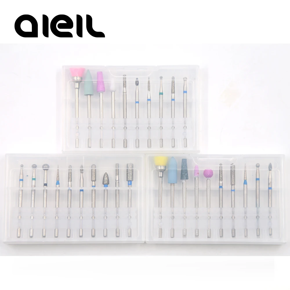 

Nail Drill Bit Set Carbide Diamond Cuticle Ceramic Stone Nail Drill Bit Manicure Milling Cutters For Manicure Electric Manicure