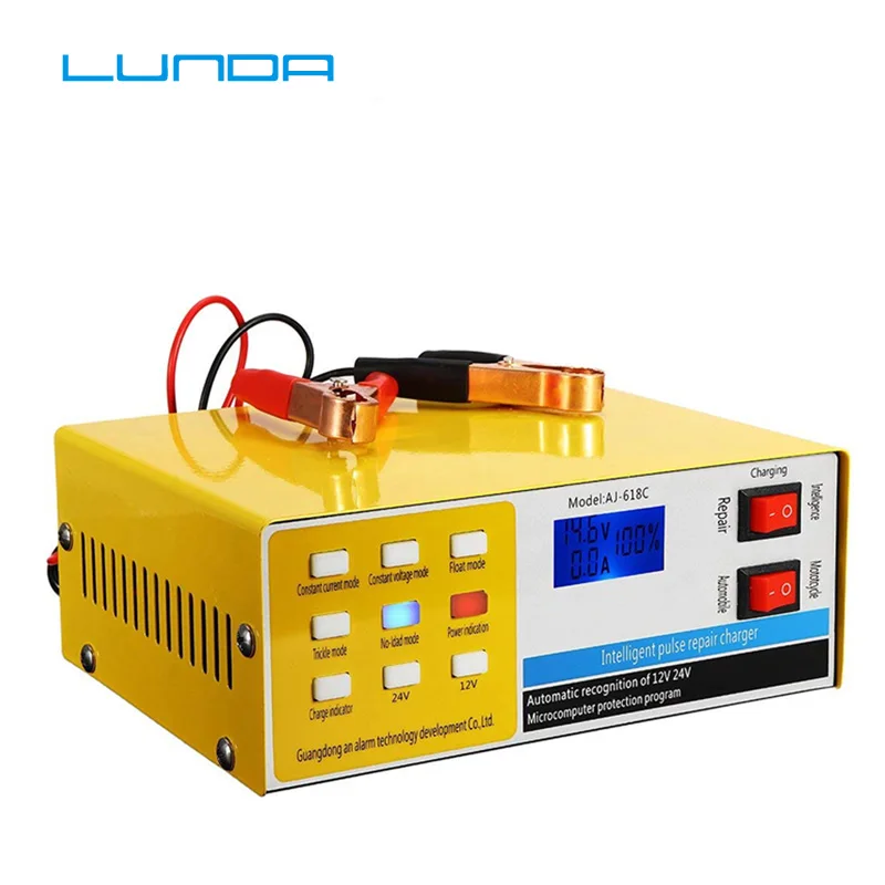 

12V/24V 200AH Car Battery Charger Automatic 5 Stage Intelligent Pulse Repair Charging Box For Car Truck Motocycle RU Version