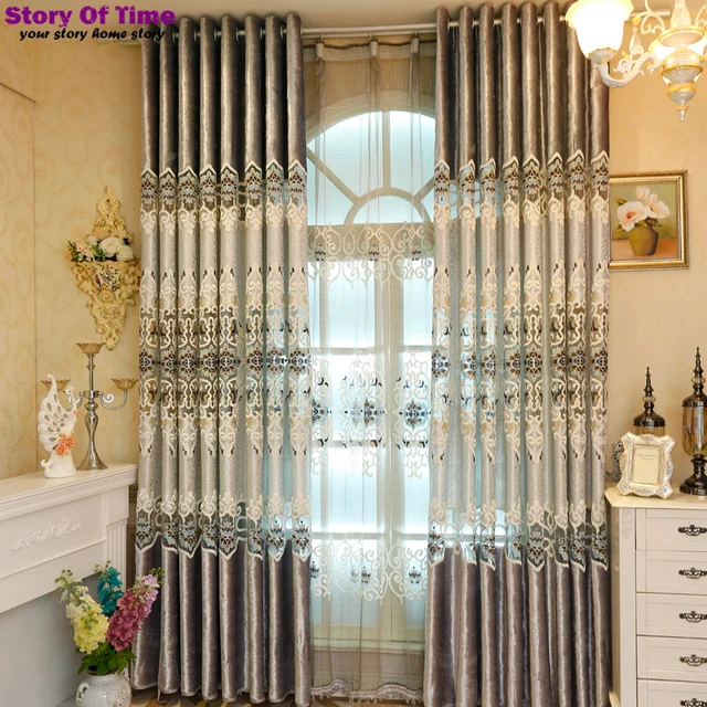 Luxury Fashion Style Window Curtain Lace Curtains Living Room Luxury Fashion Style Window Curtain Lace Curtains Living Room Draps Shades Fabric