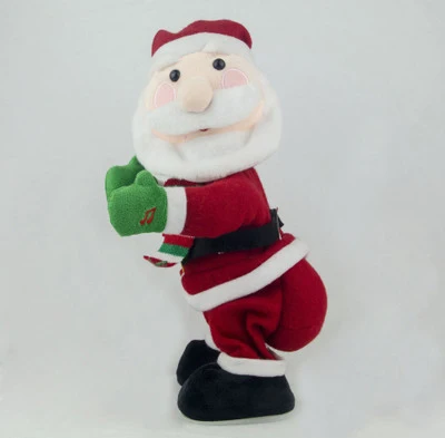 Рождественские плюшевые игрушки, танцевальные Поющие Скручивающиеся задницы, подарки для детей, игрушки-роботы для мальчиков и девочек,, Рождество, Год,, украшение - Цвет: Santa Claus