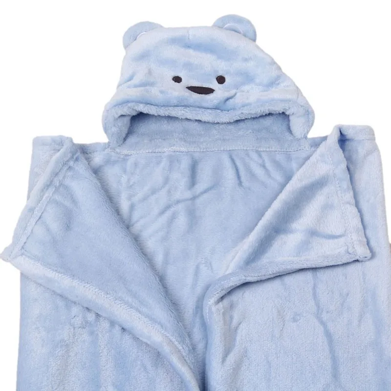 Флис ребенка банный Полотенца милые животные Форма с капюшоном для детей детское полотенце халат плащ для получения Одеяло новорожденных Полотенца