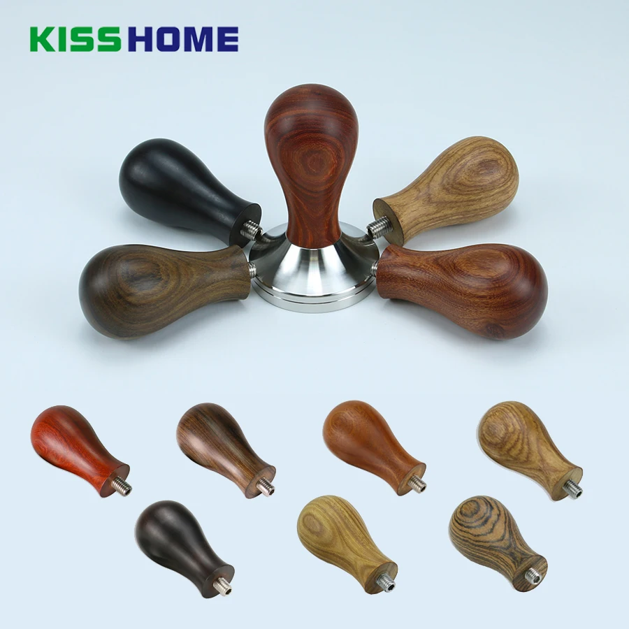 7 Solid Wood Coffee Tamper Handle without Base Natural Wood Grain Scent Powder Hammer Handle