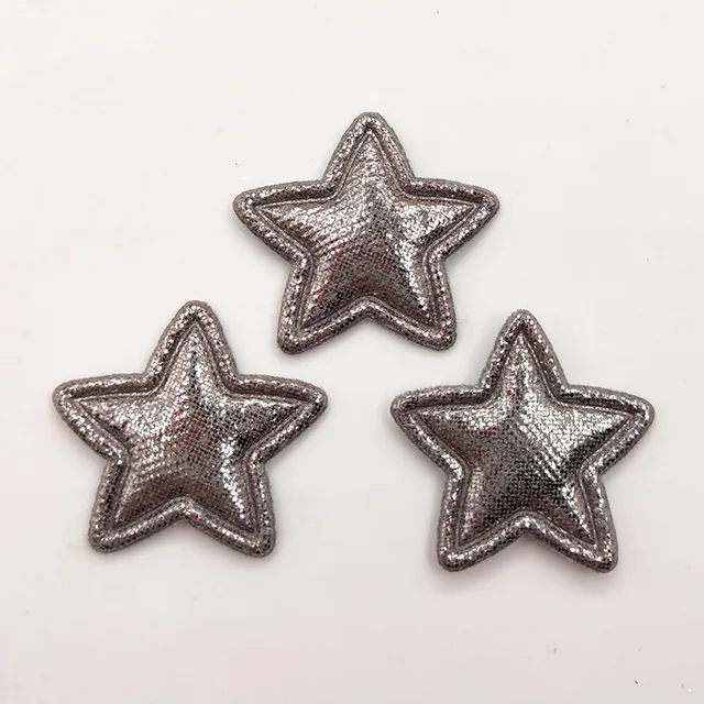 100pcs 2.5cm Shiny Paillette Star Padded Patches Appliques For Clothes Sewing Supplies DIY Hair Bow Decoration 3