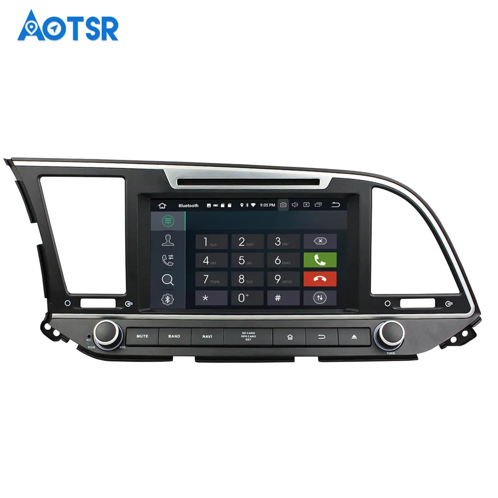 Clearance Autoradio Android 8.0 1 din Car GPS Radio For Hyundai Elantra 2016 2017 2018 Touch Screen Auto Stereo GPS 1024*600 CANBUS Radio 10