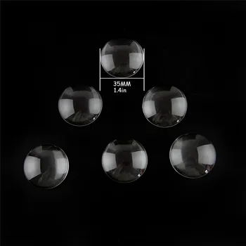 

10pcs 1.4 Inch Round Flat Back Clear Glass Cabochon High Quality DIY Charm Pendant Necklace Jewelry Making