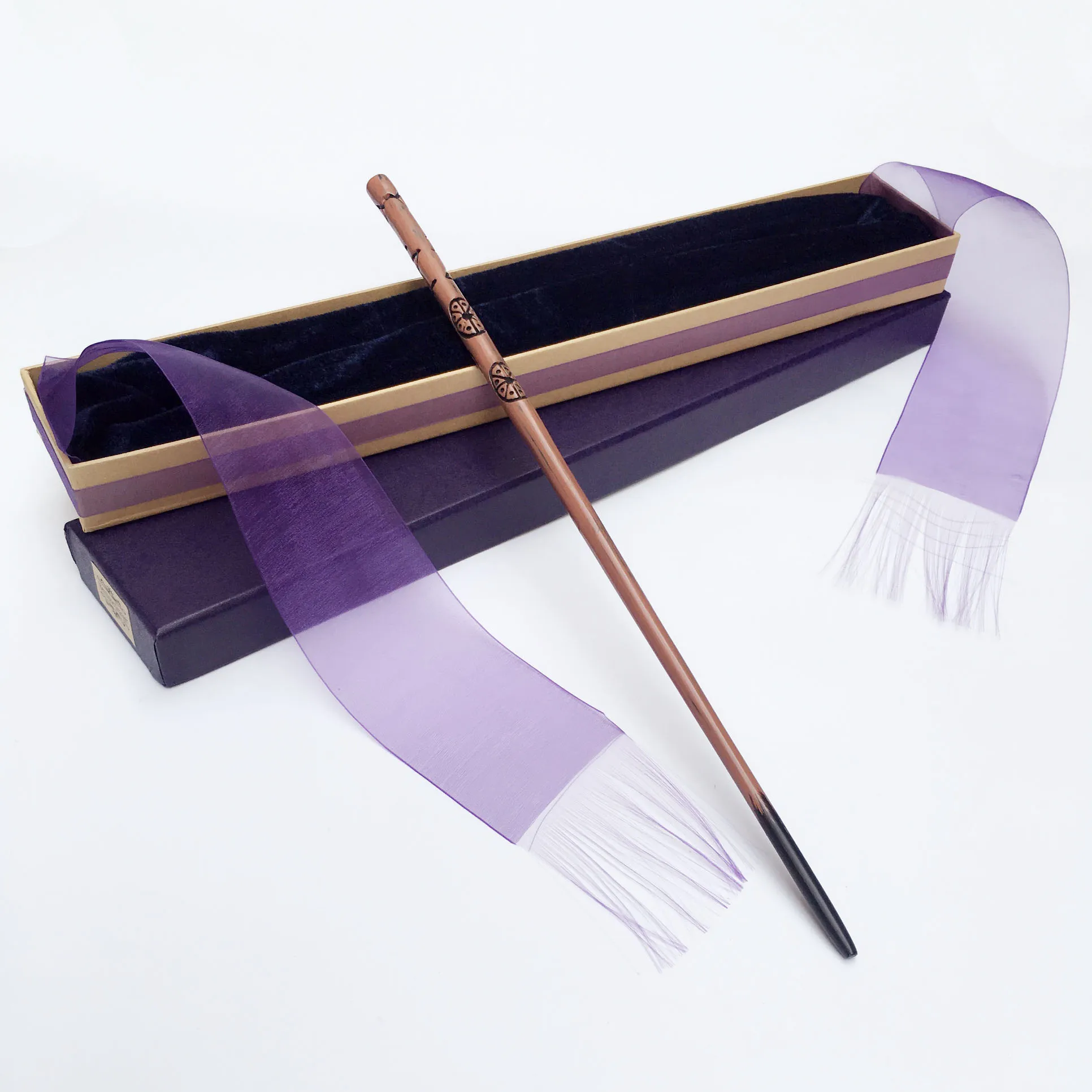 Skup Nowy przyjeżdża metalu Iron Core Narcissa różdżka Harry Potter magia magiczna różdżka eleganckie wstążki Gift Box pakowania