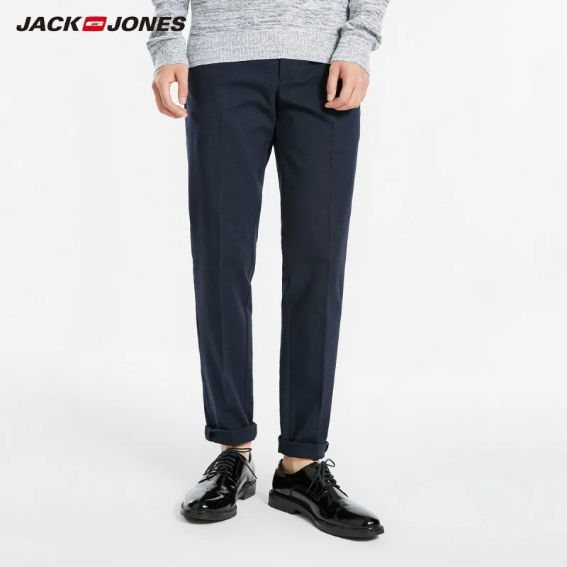 JackJones мужские хлопковые деловые повседневные брюки E | 218414511