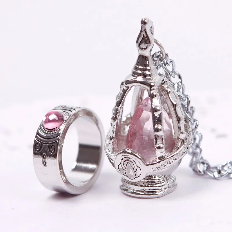 Ожерелье Puella Magi Madoka Magica Soul Gem+ кольцо, косплей, ювелирный набор, аниме ожерелье для женщин