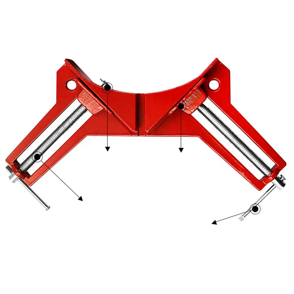 

LanLan one piece Right Angle Clip Reinforced Fixing Clip Clamp for DIY Fishtank Woodwork Photo Frame Hand tools Red