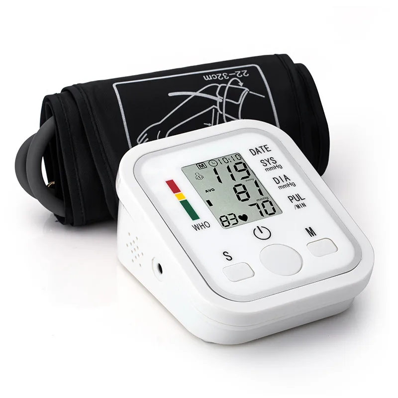 JZIKI Live Voice Arm Blood Pressure BP Monitor Tonometer Sphygmomanometer Pulsometros Health Monitors Care For Heart-2