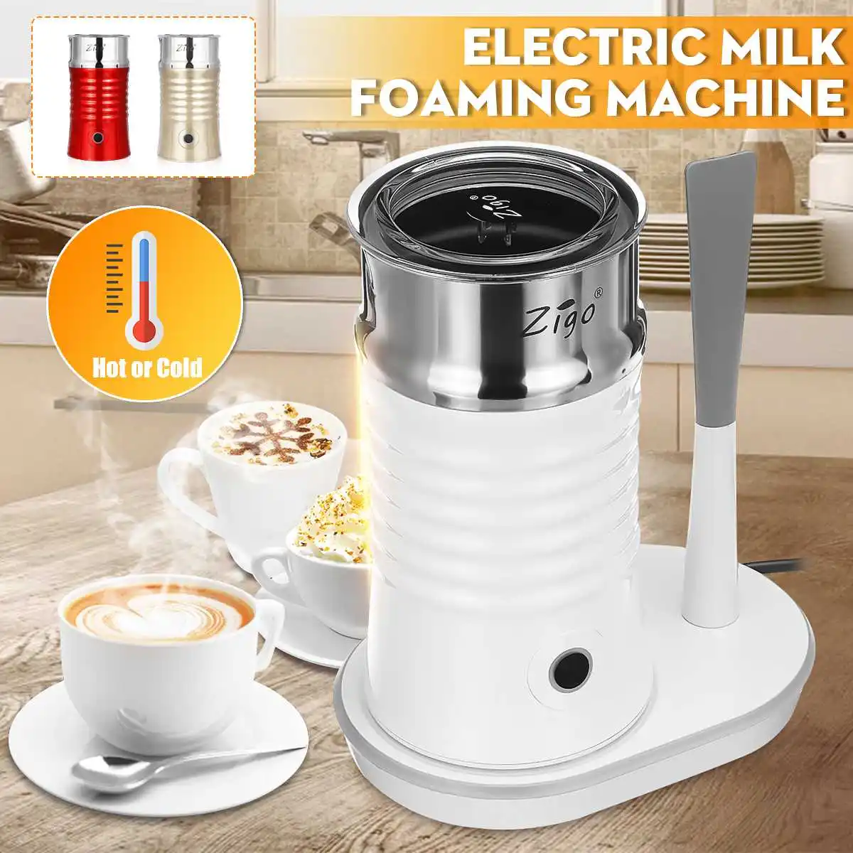 

400W Electric Milk Frother For Coffee Automatic Cappuccino Soft Foamer Electric Coffee Frother Whisk Mixer Stirrer Mould Needle