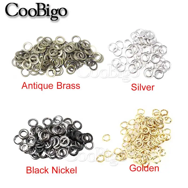

500pcs Pack 5.8mm Hole Metal Grommets for Leathercraft DIY Scrapbooking Shoes Belt Cap Bag Tags Backpack Clothes Accessories