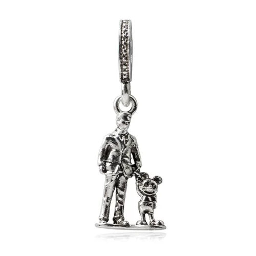 

Punk Silver Color Men Mickey Mouse Beads Fit Pandora European Bangles Necklaces For Women DIY Charms Jewelry Party Bijuterias