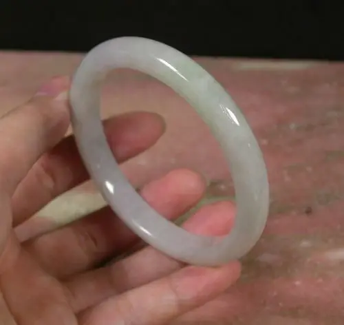 

2412 Certified Light Green Natural A JADE Jadeite Bangle Bracelet