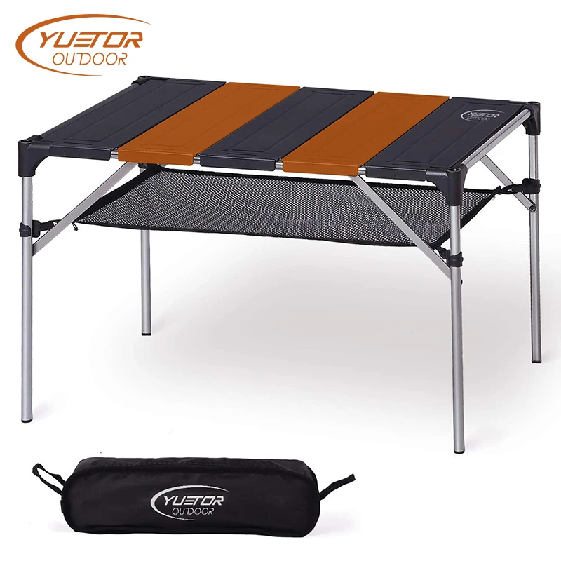 

YUETOR OUTDOOR Spliced Folding Camping Table Portable Lightweight Fishing Table Changeable Picnic Barbecue Dinner Party Table