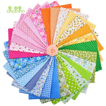 

28pcs/lot Plain Thin Cotton Fabric Patchwork For DIY Quilting Sewing Fat Quarters Bundle Tissue Telas Tilda Needlework 50*50cm