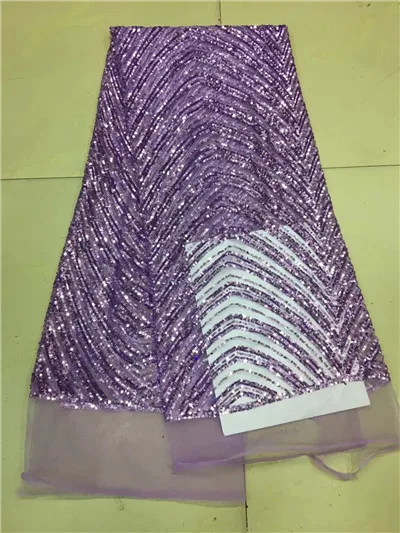 

African Sequin Lace Fabric Embroidered Lace Trim Tulle-Lace-Fabric High Quality Nigerian Lace Fabrics