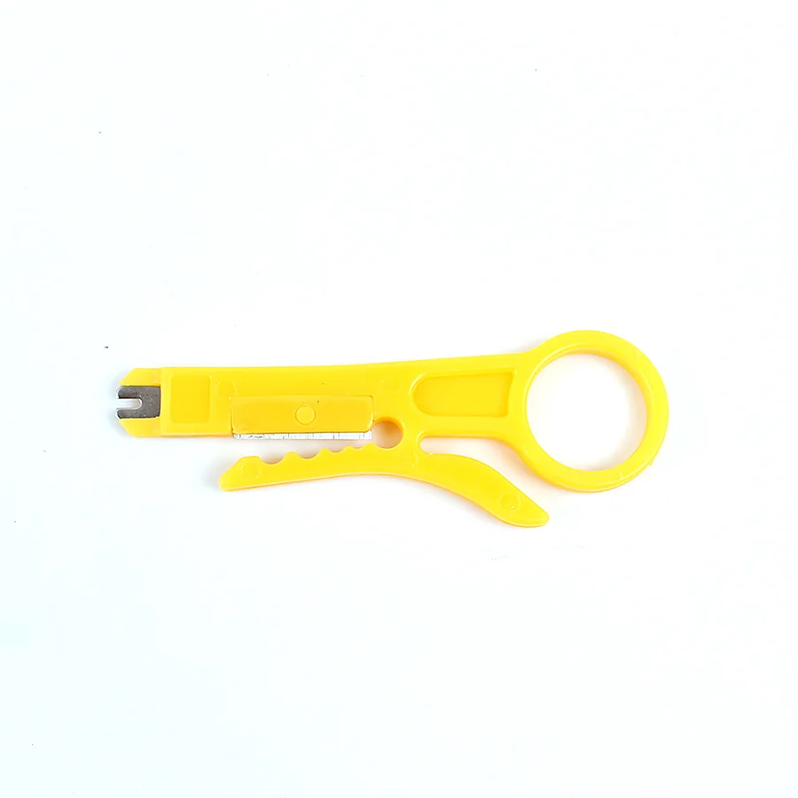 

Yellow Portable Wire Stripper Knife Crimper Pliers Crimping Tool Cable Stripping Wire Cutter Pocket Multi tools crimpatrice