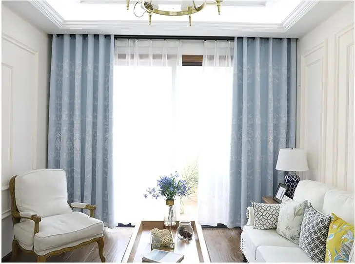 

European style curtain window screen simple modern custom all-shade cloth double layer curtain