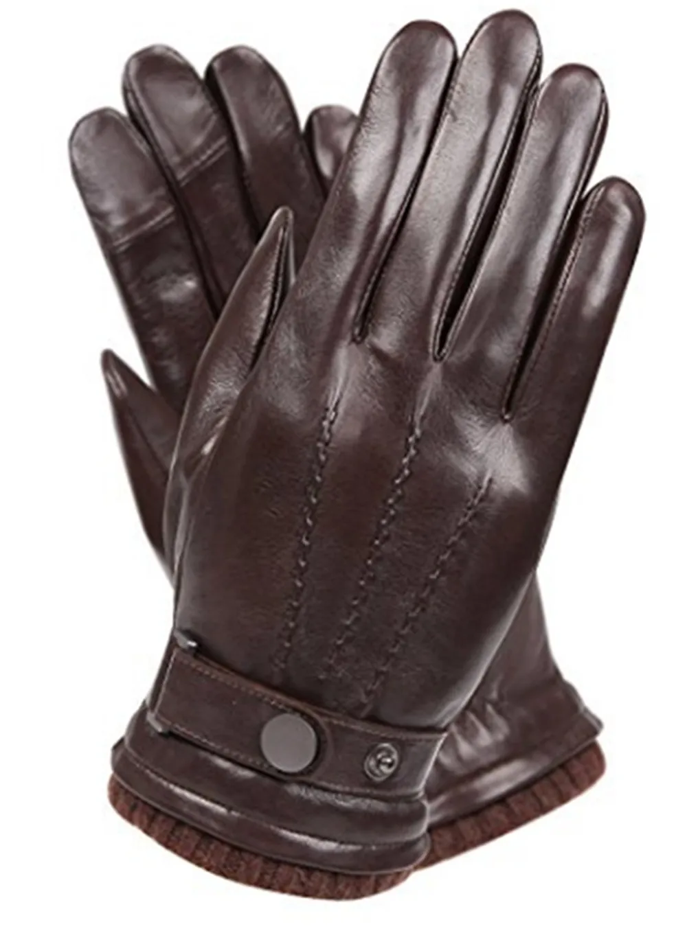 Buy Men Leather Gloves with knit on cuff Leather glove