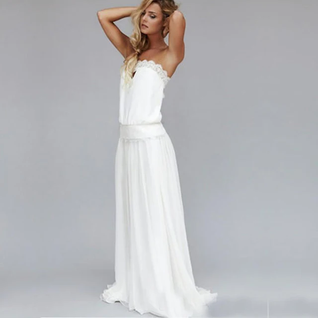Special Price 2018 Vintage Sexy Beach Strapless Backless Lace Ribbon empire Waist Bohemian brides Bridal Gown Boho Hippie bridesmaid dresses Special Price 2018 Vintage Sexy Beach Strapless Backless Lace Ribbon empire Waist Bohemian brides Bridal Gown Boho Hippie bridesmaid dresses