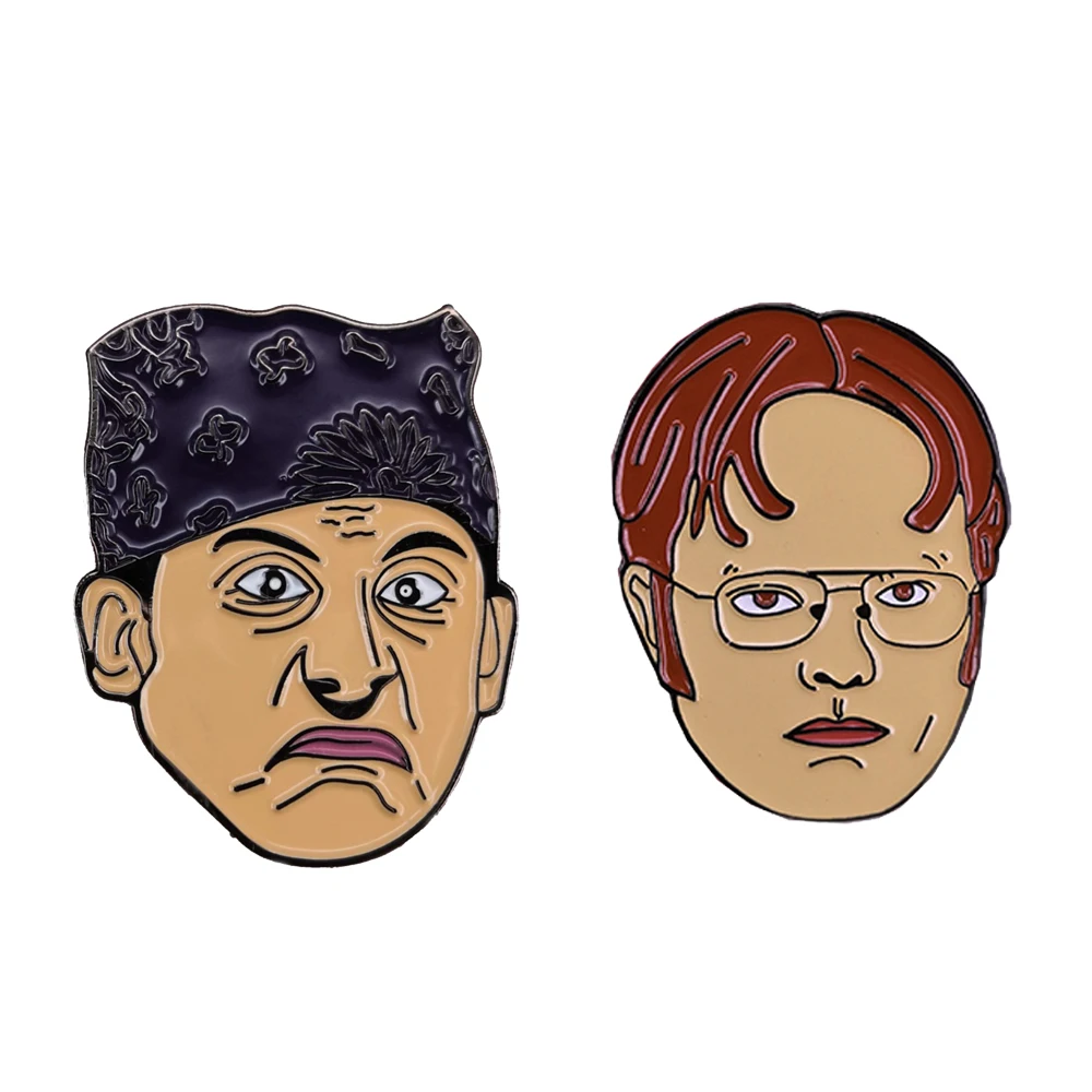 Dwight Schrute and Michael Scott Soft Enamel Pin Set