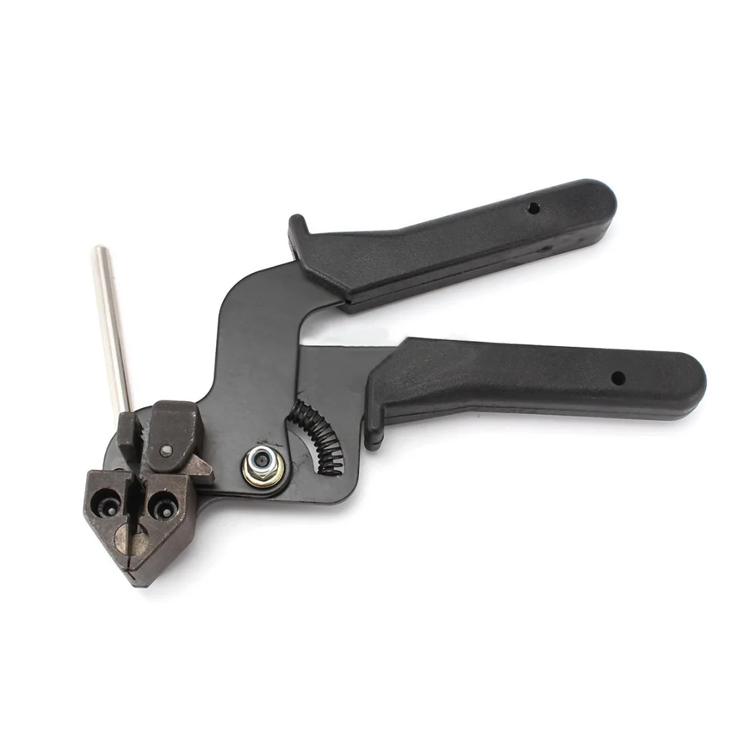 1pc Carbon Steel Cable Tie Tool Heavy Duty Fasten Pliers Crimper Tensioner Cutter For Hand Tool