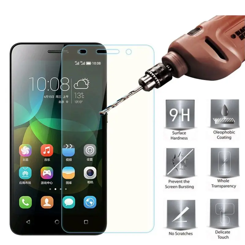 

MRGO Tempered Glass for Huawei Honor 4C Screen Protector 9H Phone Protective Film for Huawei Honor 4C Tempered Glass Protection