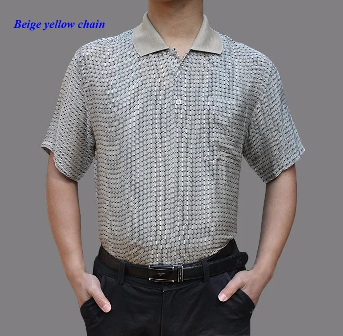 Натуральный шелк мужская футболка, чистый шелк крепдешин с коротким рукавом Футболка мужская, шелк Мужская футболка, шелковые мужские топы