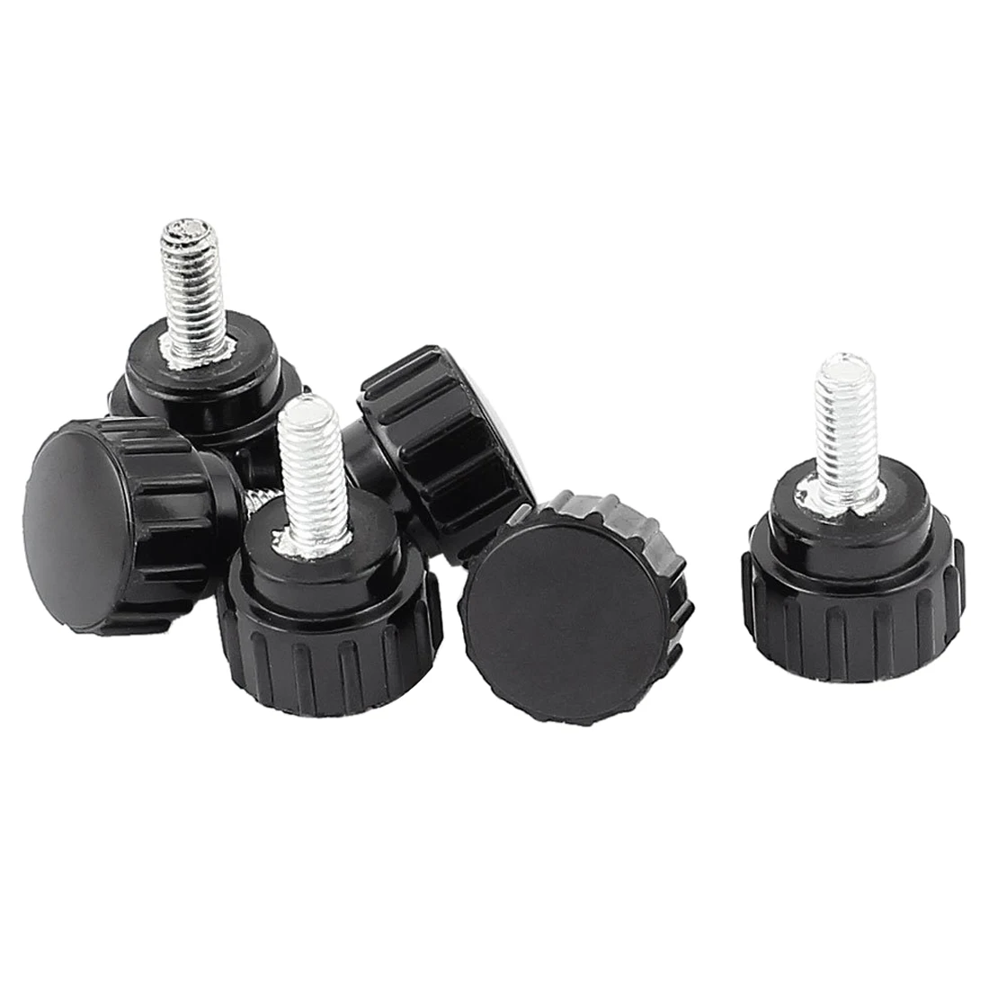 

6 Pcs M4x10 Threaded Knurled Thumbscrew Grip Knobs Thumb Screw