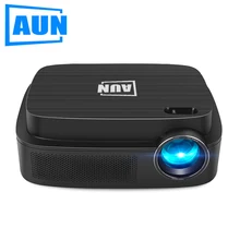 AUN Android 6.0 Projector AKEY3 Plus, 1280*800 Smart Beamer Built-in WIFI, Bluetooth, HDMI, HIFI Speaker. Optional AKEY3, LED TV