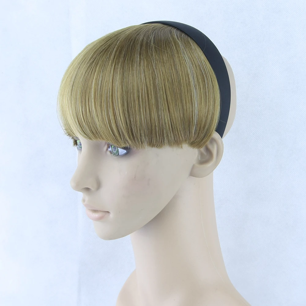 Soowee 8 цветов Высокотемпературная синтетическая накладка с прической с зажимом черная блонд тупой заколка для волос шиньон - Цвет: 1B/30HL