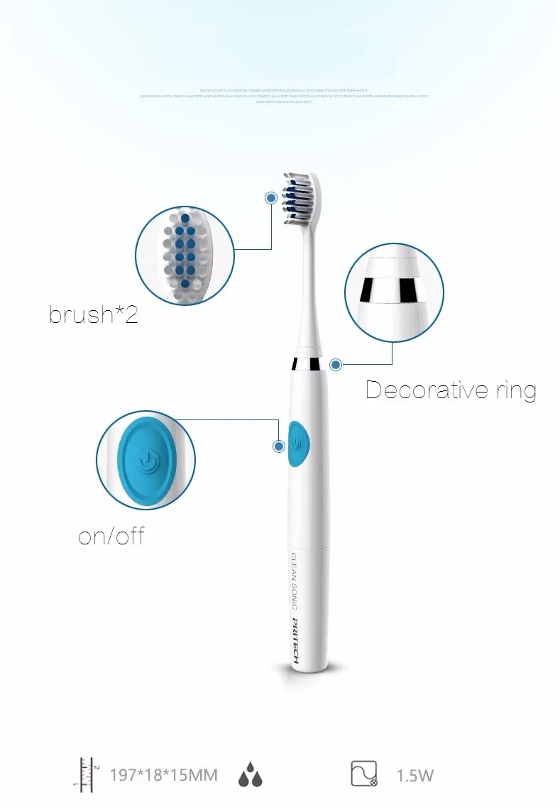 Электрическая зубная щетка ультразвуковая зубная щетка для детей и взрослых soni зубная щетка водонепроницаемая(AAA батарея