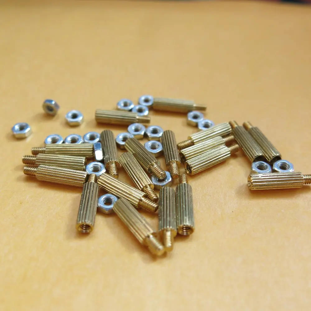 

50pcs M2.0 2mm Brass Standoff Spacer abstandshalter abstandbolzen Male-Female M2.0x6mm+3mm with Nuts