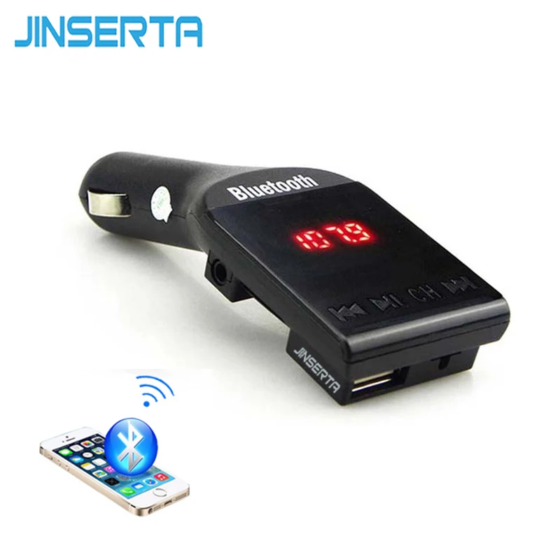 

JINSERTA MP3 Audio Player Wireless Bluetooth Hands-free Car Kit TF USB SD FM Transmitter Modulator MP3 Music Player