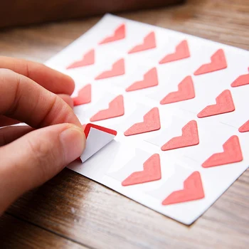 

Hot Selling 9 Color Cartoon Cute Photo Corner Stickers For DIY Baby Photo Album Or Scrapbook Album 24pcs/sheet