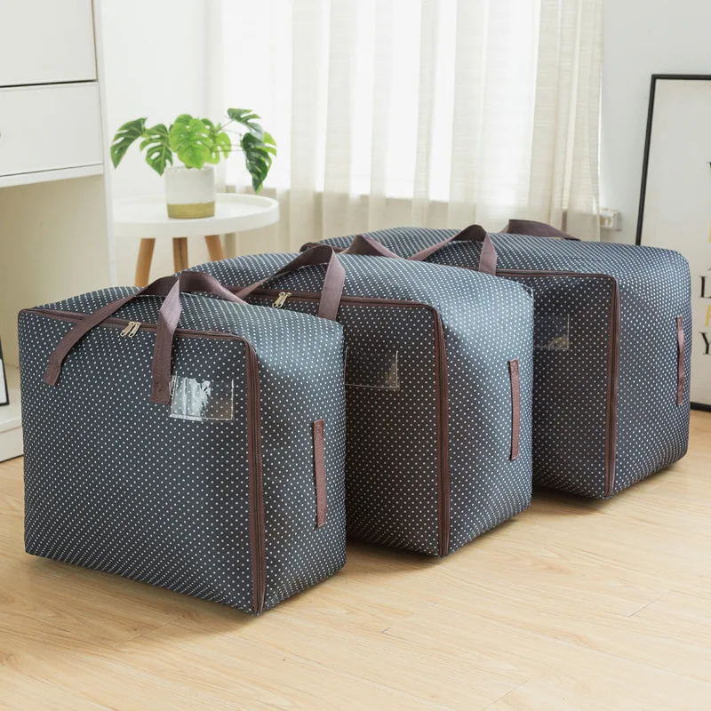 

Oxford Cotton Quilt Storage Bag Quilt Storage Bag Luggage Organizer Suitcase Organizer Gadget Organizer Clothe Toys Zip Lock Bag