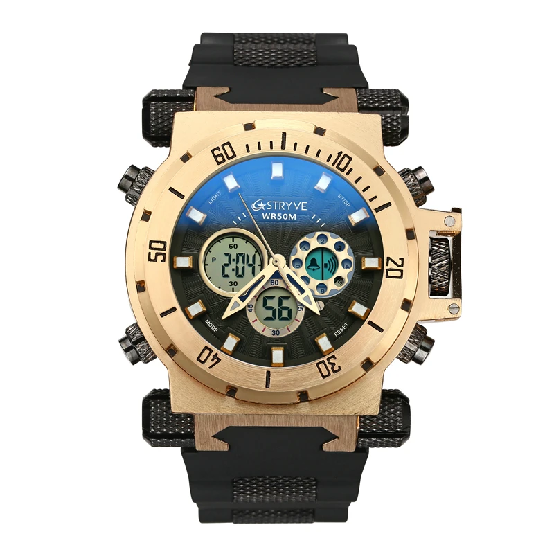 Fashion Men Military Sport Watches Mens LED Digital Waterproof Quartz Watch Male Big Dial Dual Display Clock Relogio Masculino