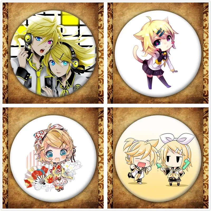

Japanese Anime Singer Kagamine Rin/len Display Badge Fashion Cartoon Figure Kagamine Rin Len Brooches Pin Jewelry Accessories
