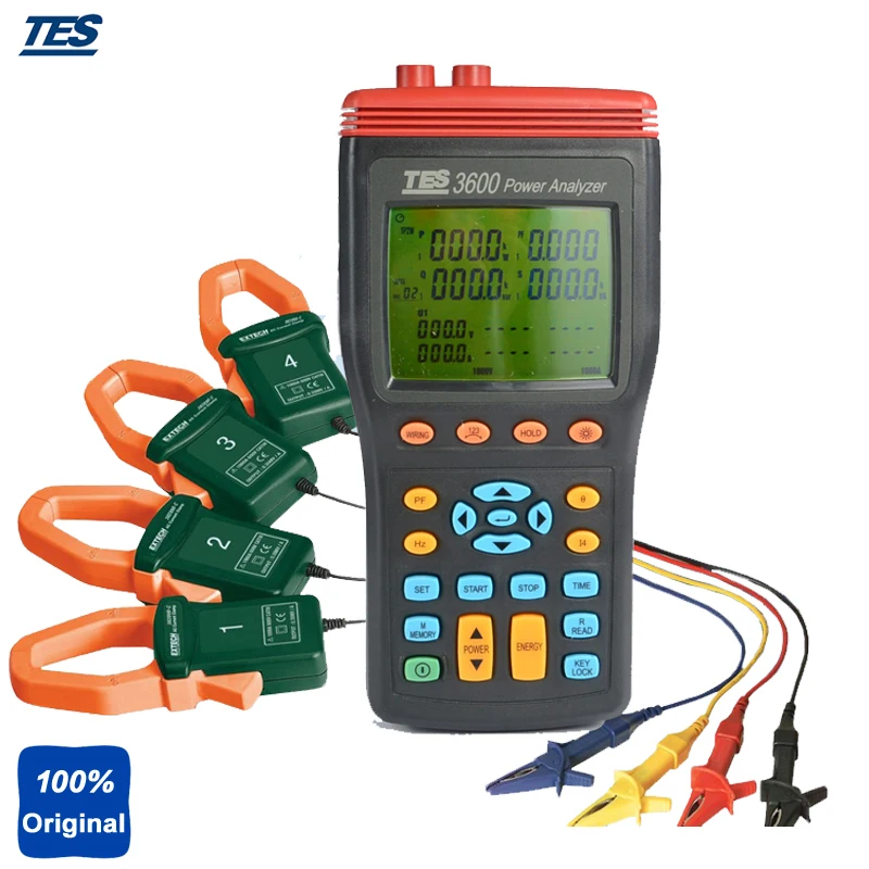 3 фазный анализатор мощности тестер истинных RMS с программным обеспечением TES3600|3