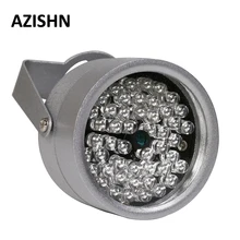 AZISHN-Iluminador Led CCTV de metal para cámara de vigilancia CCTV, luz infrarrojo IR de visión nocturna, resistente al agua, de relleno, 48IR