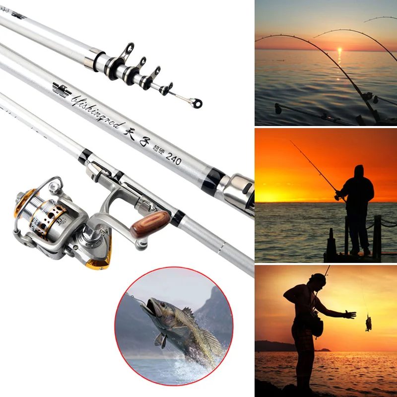 

New Stainless Steel Automatic Fishing Rod Professional sea lake fishing rod Spinning Telescopic Automatic Spring Fishing Pole