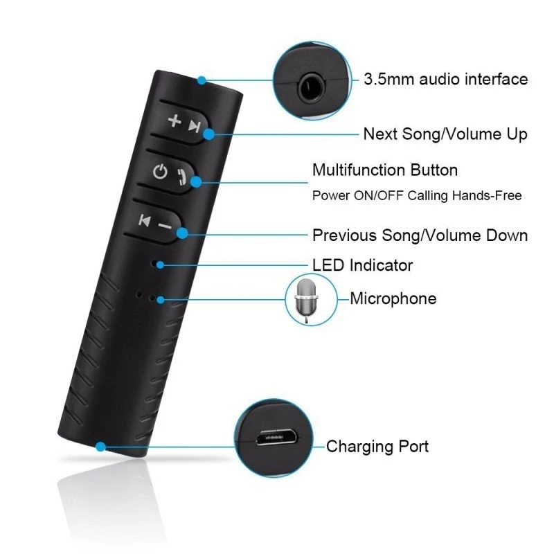 Для Bluetooth 4,0 адаптер для bluetooth-колонка для автомобиля наушники ПК 3,5 мм аудио стерео музыкальный разъем приемник для Bluetooth