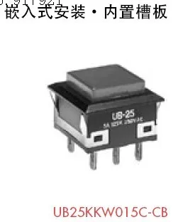 

[ZOB] UB-25KKW015C-CB Japan nkk reset button switch with light without self-locking key switch imports --5PCS/LOT