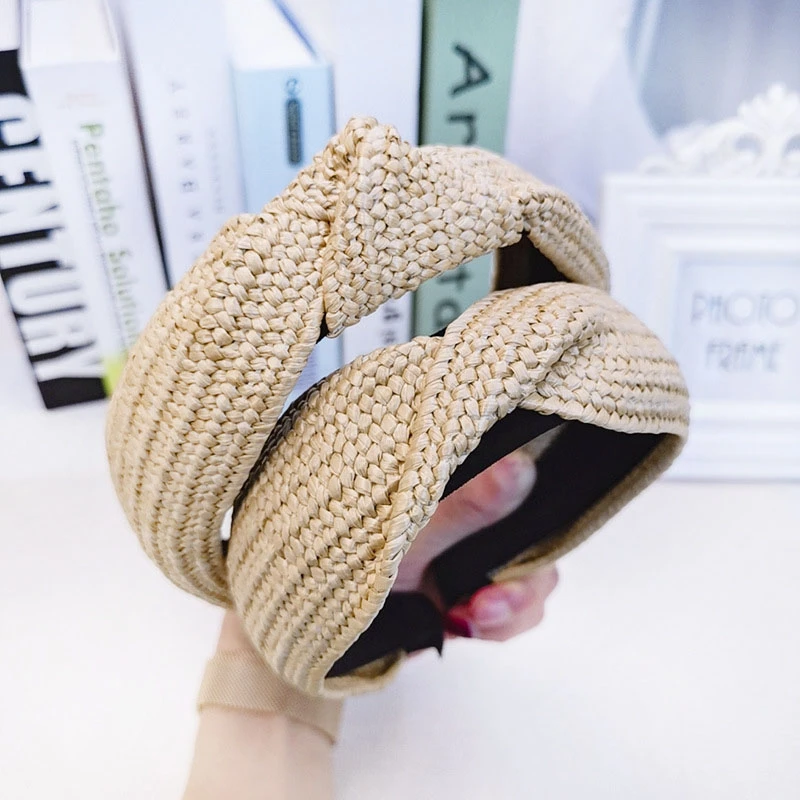 Bohemian Vintage Straw Lafite Grass Weaving Headband Hairband Hair Accessories*