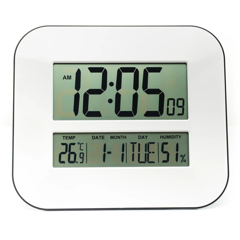 Big Digital Number LCD Calendar Wall Alarm Clock with ...