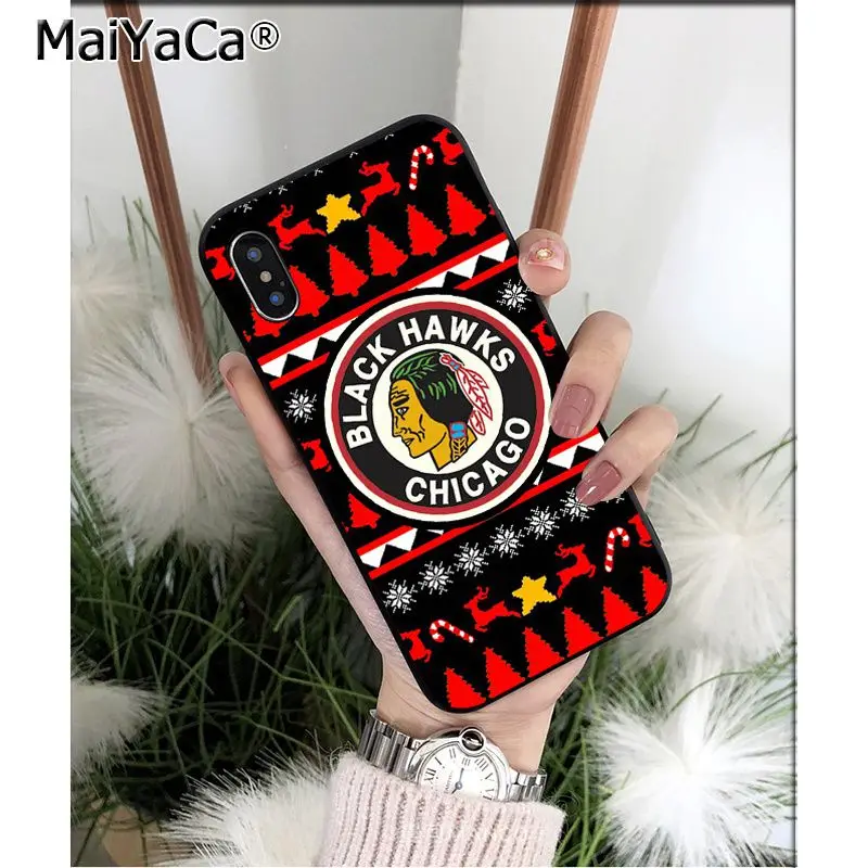 MaiYaCa Chicago Blackhawks ТПУ Мягкие аксессуары для телефонов чехол для телефона для iPhone X XS MAX 6 6S 7 7plus 8 8Plus 5 5S XR